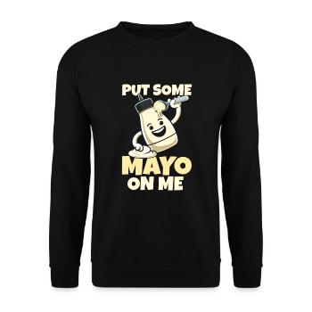 Mayo Lover mayonnaise - Unisex Sweatshirt - black - Front - Alina (178cm) & Michal (187cm)