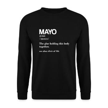 Mayo Lover mayonnaise - Unisex Sweatshirt - black - Front - Alina (178cm) & Michal (187cm)
