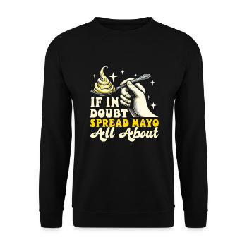 Mayo Lover mayonnaise - Unisex Sweatshirt - black - Front - Alina (178cm) & Michal (187cm)