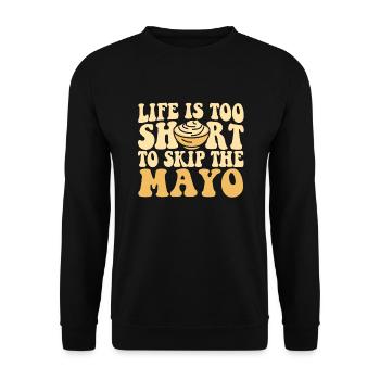 Mayo Lover mayonnaise - Unisex Sweatshirt - black - Front - Alina (178cm) & Michal (187cm)