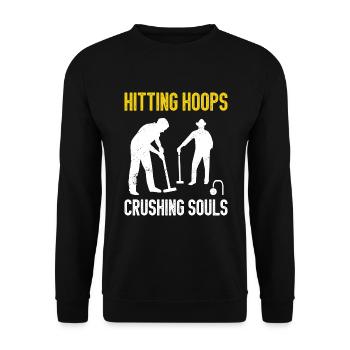 Croquet - Unisex Pullover - Schwarz - Vorne - Alina (178cm) & Michal (187cm)
