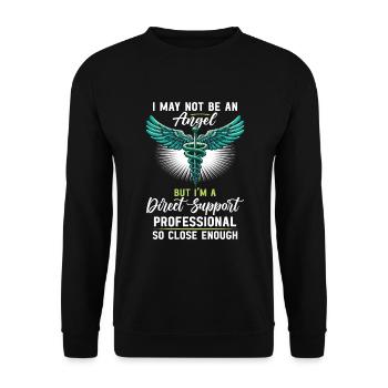DSP Soutien direct Infirmière DSP professionnelle - Sweat-shirt Unisexe - noir - Devant - Alina (178cm) & Michal (187cm)