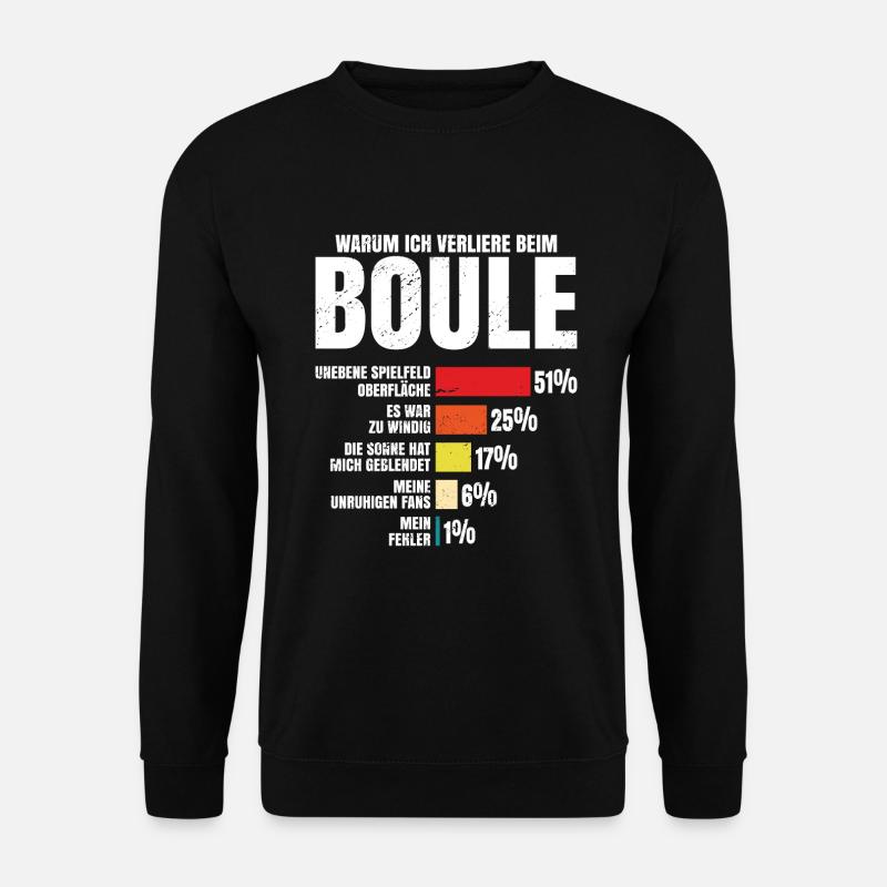 Boule Petanque - Unisex Pullover - Schwarz