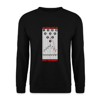 Bowler Lustiges Bowling - Unisex Pullover - Schwarz - Vorne - Alina (178cm) & Michal (187cm)