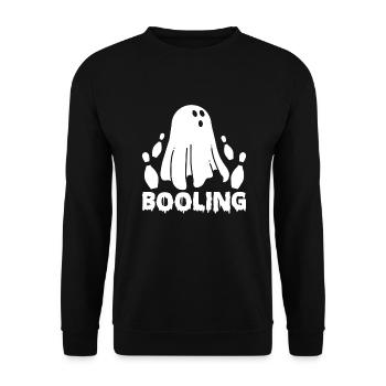 Bowler Lustiges Bowling - Unisex Pullover - Schwarz - Vorne - Alina (178cm) & Michal (187cm)