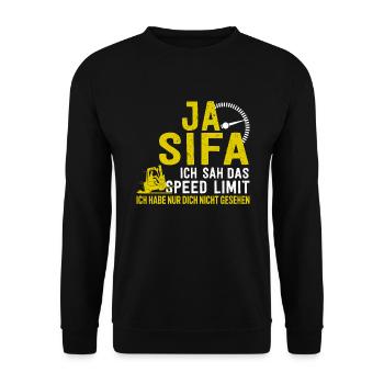 Forklift Driver Warehouse Operator Forklift Driver - Unisex Sweatshirt - black - Front - Alina (178cm) & Michal (187cm)