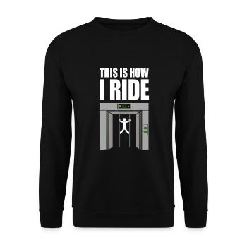 Mécanicien d’ascenseur - Sweat-shirt Unisexe - noir - Devant - Alina (178cm) & Michal (187cm)
