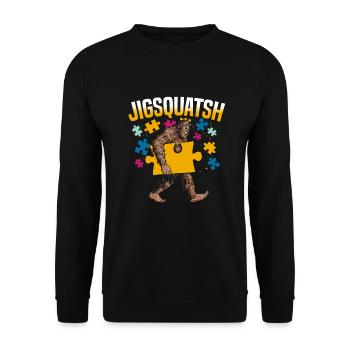 Puzzle - Unisex Sweatshirt - black - Front - Alina (178cm) & Michal (187cm)