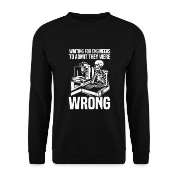 Opérateur/opératrice de machine de découpe - Sweat-shirt Unisexe - noir - Devant - Alina (178cm) & Michal (187cm)