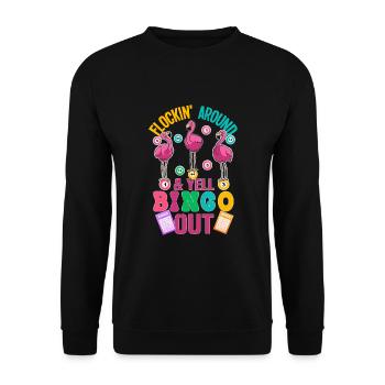 Bingo - Unisex Sweatshirt - black - Front - Alina (178cm) & Michal (187cm)