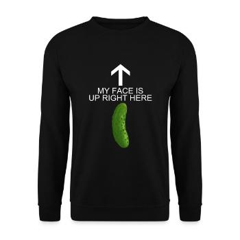Cornichon drôle - Sweat-shirt Unisexe - noir - Devant - Alina (178cm) & Michal (187cm)