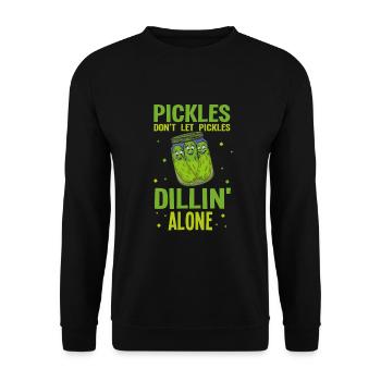 Cornichon drôle - Sweat-shirt Unisexe - noir - Devant - Alina (178cm) & Michal (187cm)