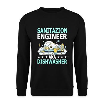 Lave-vaisselle - Sweat-shirt Unisexe - noir - Devant - Alina (178cm) & Michal (187cm)
