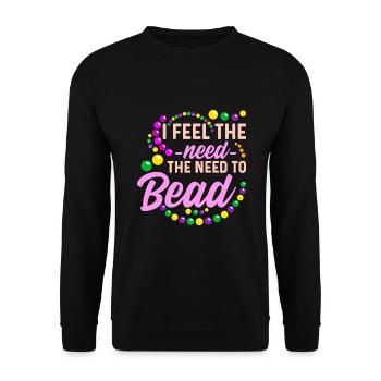 Beading Beader - Unisex Sweatshirt - black - Front - Alina (178cm) & Michal (187cm)