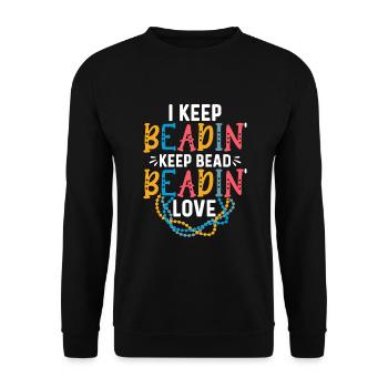 Beading Beader - Unisex Sweatshirt - black - Front - Alina (178cm) & Michal (187cm)