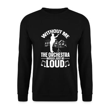 Orcherstra Conductor choir director - Unisex Sweatshirt - black - Front - Alina (178cm) & Michal (187cm)