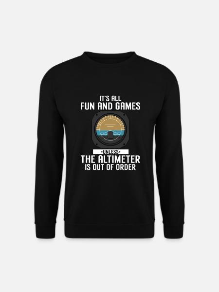 Aviation Pilot Flight instruments - Unisex Pullover - Schwarz