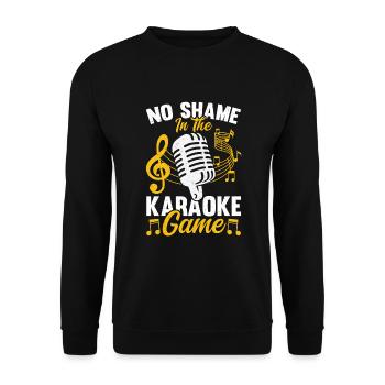 Funny Karaoke singer - Unisex Sweatshirt - black - Front - Alina (178cm) & Michal (187cm)