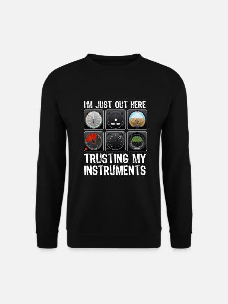 Aviation Pilot Flight instruments - Unisex Pullover - Schwarz