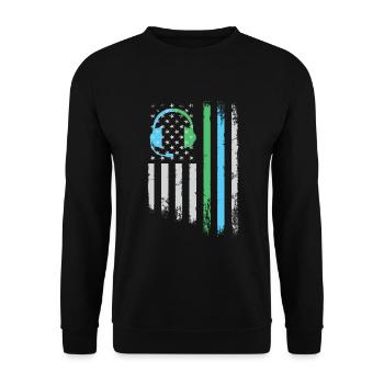 Help Desk Tech Support - Unisex Pullover - Schwarz - Vorne - Alina (178cm) & Michal (187cm)