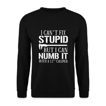Machinist CNC Machine Operator - Unisex Sweatshirt - black - Front - Alina (178cm) & Michal (187cm)
