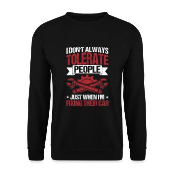 Mécanicien automobile - Sweat-shirt Unisexe - noir - Devant - Alina (178cm) & Michal (187cm)