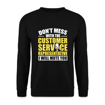 Customer Service Representative CSR - Unisex Sweatshirt - black - Front - Alina (178cm) & Michal (187cm)