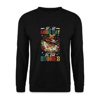 Folklorico Mom - Unisex Pullover - Schwarz - Vorne - Alina (178cm) & Michal (187cm)