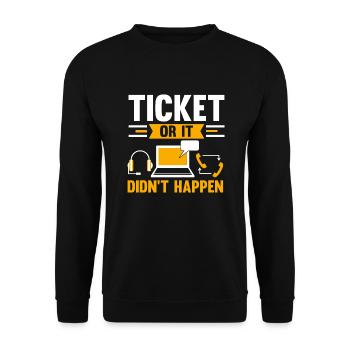 Help Desk Tech Support - Unisex Pullover - Schwarz - Vorne - Alina (178cm) & Michal (187cm)