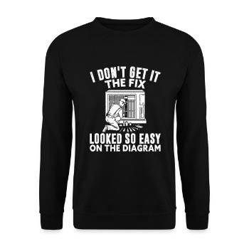 HVAC Tech - Unisex Sweatshirt - black - Front - Alina (178cm) & Michal (187cm)