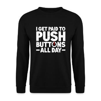 Machinist CNC Machine Operator - Unisex Sweatshirt - black - Front - Alina (178cm) & Michal (187cm)