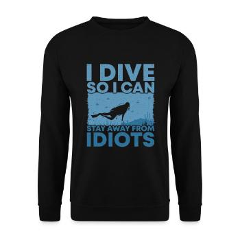 Scuba Diving - Unisex Sweatshirt - black - Front - Alina (178cm) & Michal (187cm)