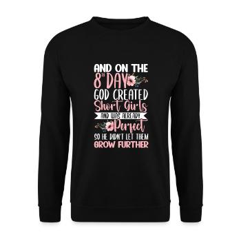 Short Girls - Unisex Sweatshirt - black - Front - Alina (178cm) & Michal (187cm)