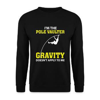 Pole Vaulting vault vaulter - Unisex Sweatshirt - black - Front - Alina (178cm) & Michal (187cm)