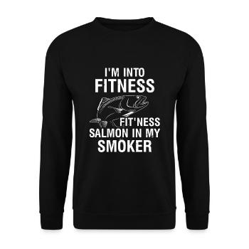 King Salmon Fishing fisherman - Unisex Pullover - Schwarz - Vorne - Alina (178cm) & Michal (187cm)