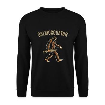 King Salmon Fishing fisherman - Unisex Pullover - Schwarz - Vorne - Alina (178cm) & Michal (187cm)