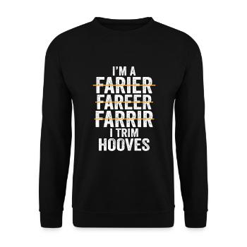 Farrier - Unisex Sweatshirt - black - Front - Alina (178cm) & Michal (187cm)