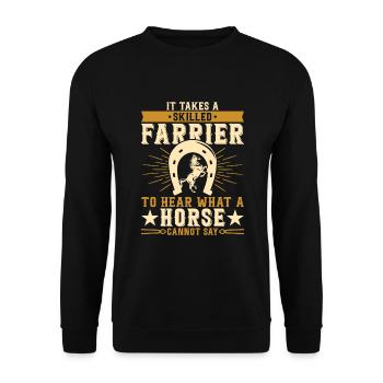 Farrier - Unisex Sweatshirt - black - Front - Alina (178cm) & Michal (187cm)