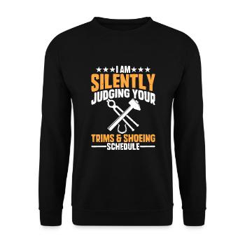 Farrier - Unisex Sweatshirt - black - Front - Alina (178cm) & Michal (187cm)