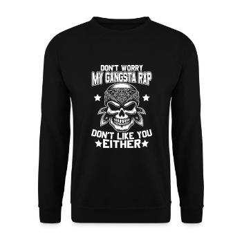 Gangsta Rap - Sweat-shirt Unisexe - noir - Devant - Alina (178cm) & Michal (187cm)