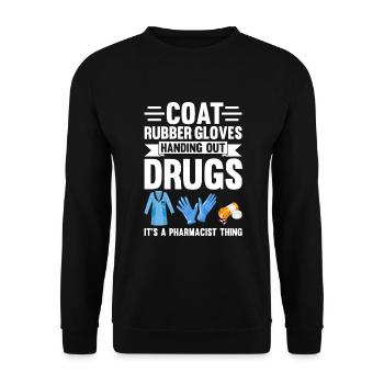 Pharmacien Pharmacy Tech - Sweat-shirt Unisexe - noir - Devant - Alina (178cm) & Michal (187cm)