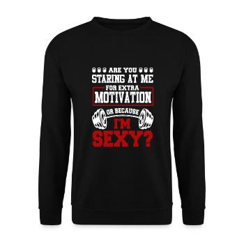 Personal trainer - Unisex Sweatshirt - black - Front - Alina (178cm) & Michal (187cm)