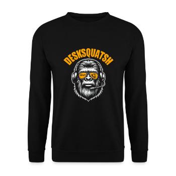 Help Desk Tech Support - Unisex Pullover - Schwarz - Vorne - Alina (178cm) & Michal (187cm)