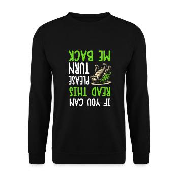 Sea Turtle - Unisex Sweatshirt - black - Front - Alina (178cm) & Michal (187cm)