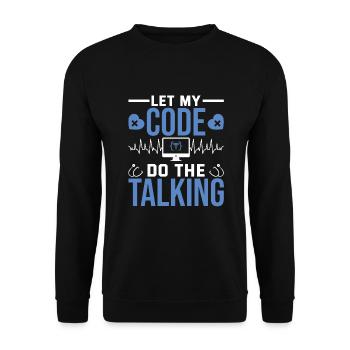 Medical Coder - Unisex Pullover - Schwarz - Vorne - Alina (178cm) & Michal (187cm)
