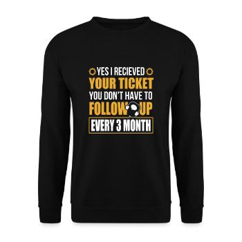 Help Desk Tech Support - Unisex Pullover - Schwarz - Vorne - Alina (178cm) & Michal (187cm)