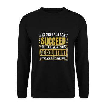 Accountant CPA Tax Preparer - Unisex Sweatshirt - black - Front - Alina (178cm) & Michal (187cm)