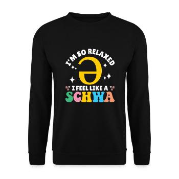English Grammar Teacher - Unisex Sweatshirt - black - Front - Alina (178cm) & Michal (187cm)