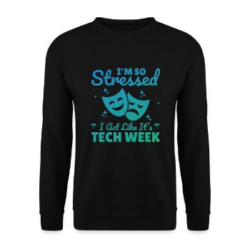 Metteur en scène de théâtre, technicien de théâtre - Sweat-shirt Unisexe - noir - Devant - Alina (178cm) & Michal (187cm)