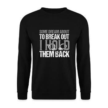 Correctional officer - Unisex Sweatshirt - black - Front - Alina (178cm) & Michal (187cm)